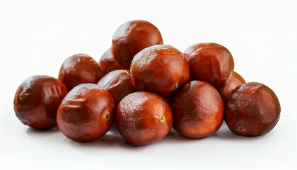 Obraz premium chestnuts on white background