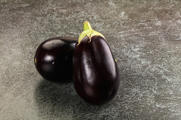 Raw ripe organic eggplant vegetable
