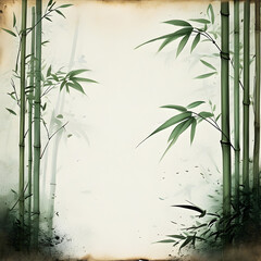 Bamboo Forest Watercolor Painting