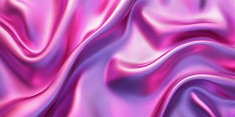 Obraz premium Vibrant silk fabric with flowing textures in shades of pink and purple captured in soft light