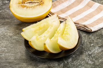 Sweet juicy ripe melon slices