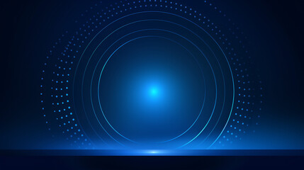 Blue gradient background with halftone dots and glow for a royal blue futuristic technology presentation design.

