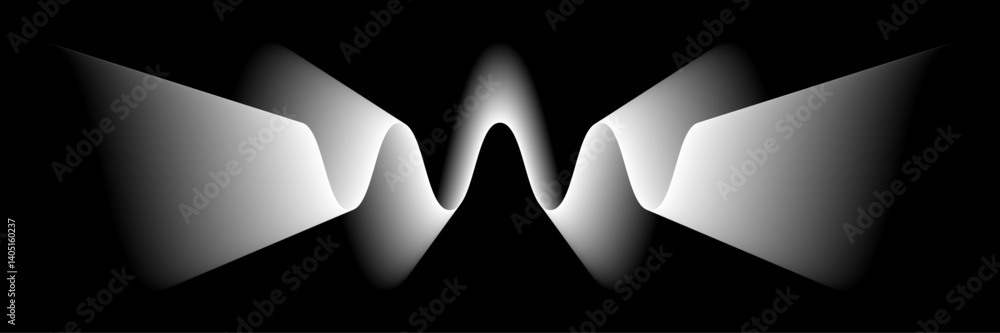 Poster abstract vector waveform light isolated on background with copy space used for technology, music vis