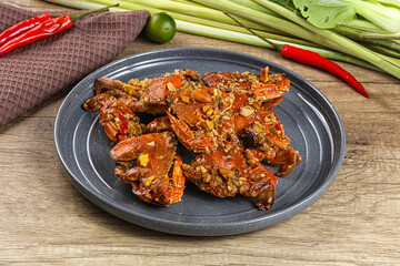 Steamed Spider crab Claws in tamatind sauce