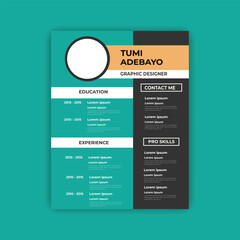 modern cv vector design template