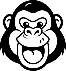 Hilarious Gorilla: Cheeky Grin, Playful Pose, Wild Fun, Primate Portrait, Jungle King, Funny Animal 