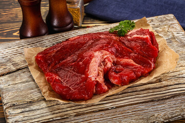 Raw beef meat piece for cooking