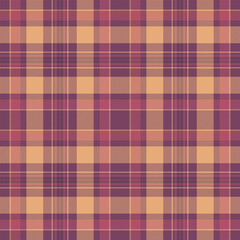 Elegant muted peach and purple plaid pattern.  Perfect for textile design, fashion, or website backgrounds. This versatile image evokes warmth and sophistication, ideal for autumnal or rustic themes.