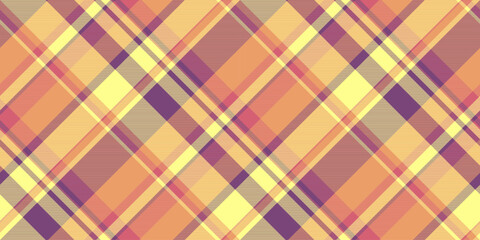 Thanksgiving tartan background seamless, regular vector textile fabric. Mother check pattern plaid texture in orange and yellow colors.