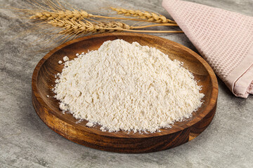 Wheat flour for cooking in the bowl