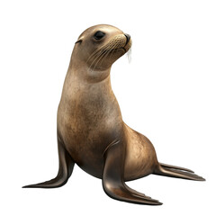 California sea-lion illustration, playful marine mammal