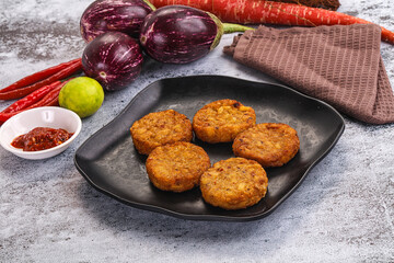 Fried potato crispy golden hash brown