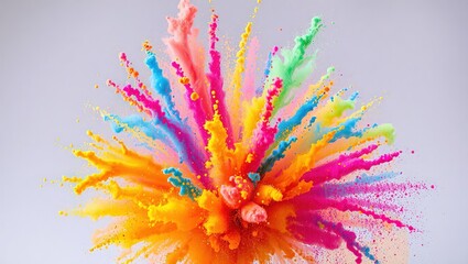 Abstract Color Powder Explosion - Dynamic Artistic Image