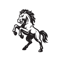black horse vector illustration
