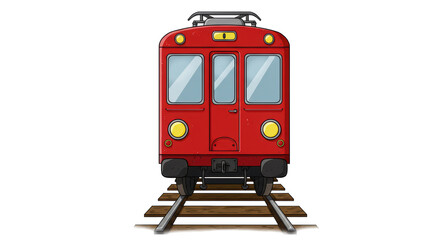 Fototapeta premium Isolated Red Subway Train