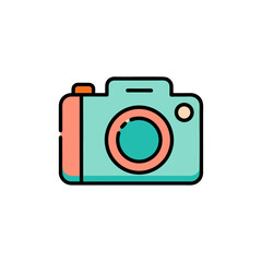 digital camera on white