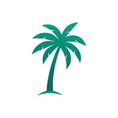Obraz premium palm tree icon on white background
