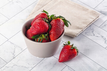 Ripe sweet Strawberry in the bowl
