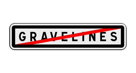 Panneau de sortie de Gravelines, Nord, Hauts-de-France