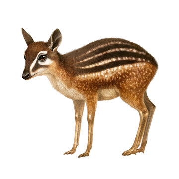 Chevrotain illustration, tiny mouse-deer artwork
