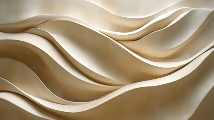 Obraz premium Textured Sand Patterns Create Flowing Shapes in a Minimalist Design