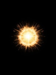 Fototapeta premium Glowing golden starburst effect