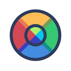 RGB Color Wheel Representing Color Modes Icon Design