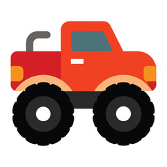 : monster truck vector illustration on white background