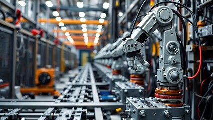 Automated Manufacturing Process on Modern Assembly Line