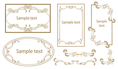 Classic calligraphy swirls. Ornate vintage frames and scroll elements. swashes, floral motifs, for greeting cards, wedding invitations, restaurant menu, royal certificates and graphic design..eps