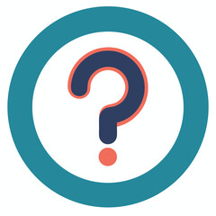 Question mark flat icon vector illustration 