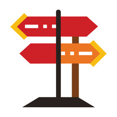 : road signs vector illustration on white background