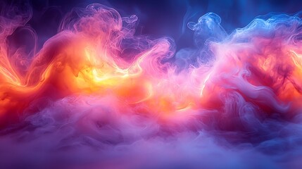 Fototapeta premium Psychedelic smoke pattern with rainbow tones high resolution picture