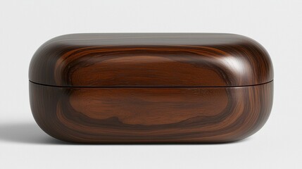 A wooden box with a marbled pattern.