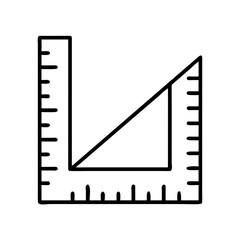 Right Angle Ruler with Markings Icon Design
