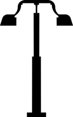 Outdoor urban light. Electric street lamp icons, modern and vintage town lamp post ornamental design, old streetlamp electric power . Realistic metal lampposts ,Elements for landscape construction.