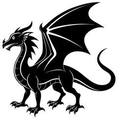 Fototapeta premium vector illustration of a dragon