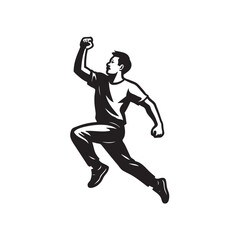 man jumping in the air