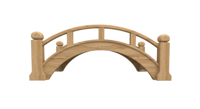 Isolated Wooden Bridge