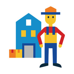 Obraz premium warehouse explorer vector illustration on white background