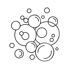 Soap bubbles icon, mental health and self care theme, for relaxation