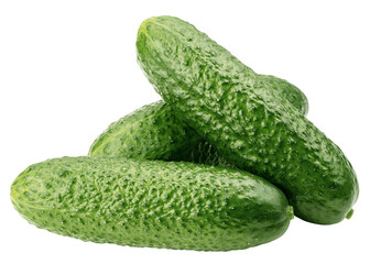 Cucumber isolated on white background, full depth of field