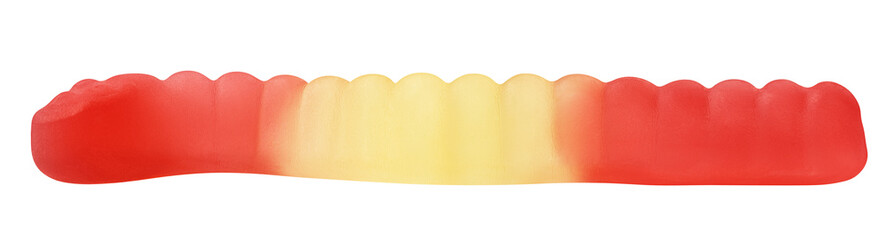 Gummy candy, isolated on white background, full depth of field