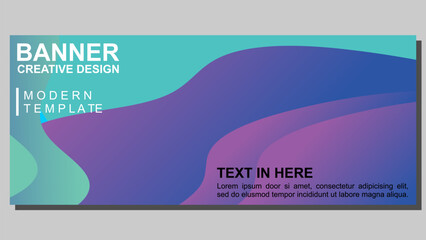 Modern banner design template. Design for a business with a modern concept of banner design