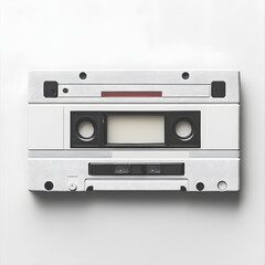 Obraz premium White video cassette tape box mockup, isolated on white background. 