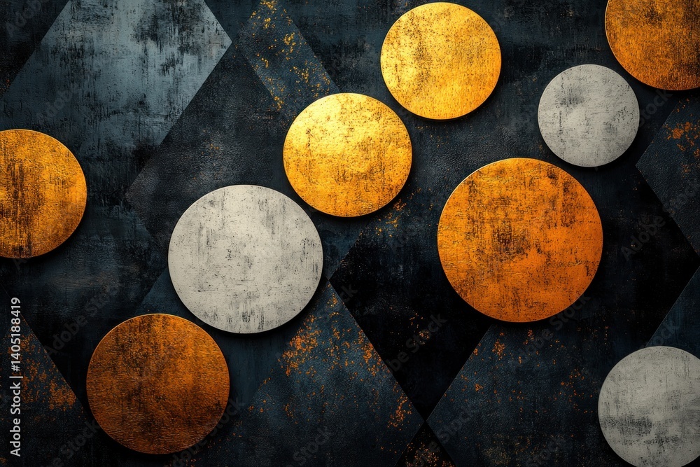 Poster abstract geometric pattern with circles