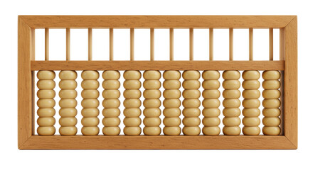 Isolated Wooden Abacus