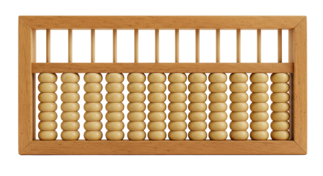 Isolated Wooden Abacus