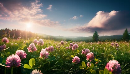Fototapeta premium Clover field