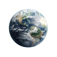 Obraz premium nature conservation concept. Blue planet Earth against a black background. isolated on white background
